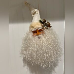 Unique Hanging Santa Head Christmas decor.